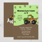 Verjaardag vierwielige vrachtwagen kaart (Voorkant / Achterkant)