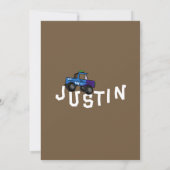 Verjaardag vierwielige vrachtwagen kaart (Achterkant)