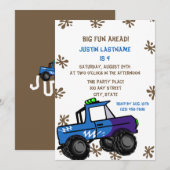 Verjaardag vierwielige vrachtwagen kaart (Voorkant / Achterkant)