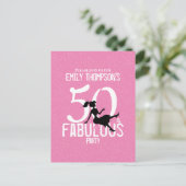 Verjaardag Vijftig en Fabulous Stijlvol Schattige Briefkaart (Staand voorkant)