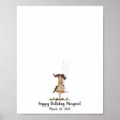 Verjaardag Vingerafdruk Gastboek voor een Baby Mei Poster (Voorkant)