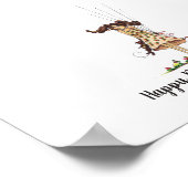 Verjaardag Vingerafdruk Guestbook voor een Baby Me Poster (Hoek)