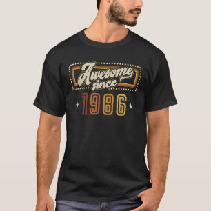 Verjaardag Vintage 40 Jaar Geboren in 1986 Cadeau T-shirt