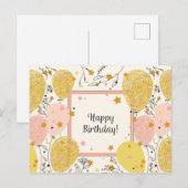 Verjaardag Vintage Briefkaart (Voorkant / Achterkant)