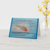 Verjaardag Vintage Fishmaster Sylvester Flaptail Kaart (Gele Bloem)