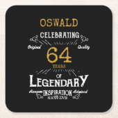 Verjaardag Vintage Kartonnen Onderzetters (Voorkant)