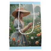 Verjaardag Vintage Sweet 16 Medium Cadeauzakje (Achterkant)