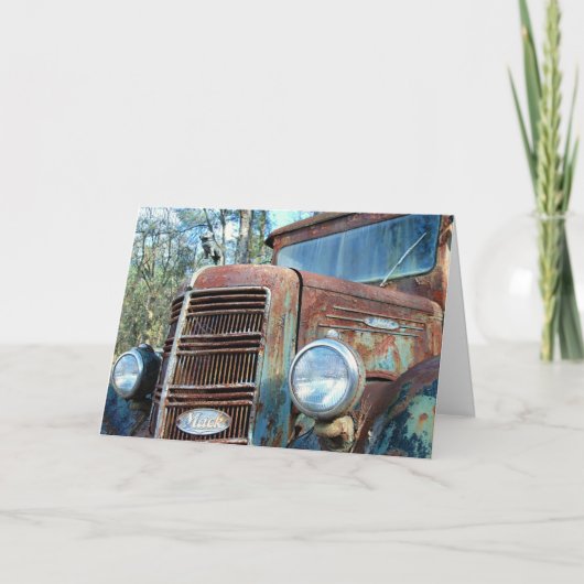 Verjaardag, Vintage truck, Humor Kaart (Voorkant)