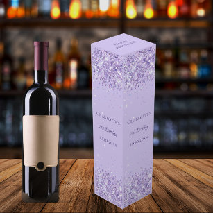 Verjaardag violette confetti elegant feest wijn 