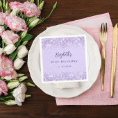 Verjaardag violette confetti elegant servet