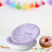 Verjaardag violette confetti elegante girly papieren kommen