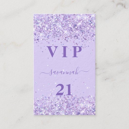 Verjaardag violette lavendel vip uitnodiging (Voorkant)