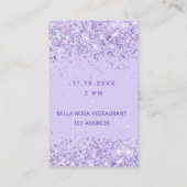 Verjaardag violette lavendel vip uitnodiging (Achterkant)
