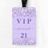 Verjaardag violette lavendel vip uitnodiging badge