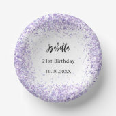 Verjaardag violette lavendel witte confetti papieren kommen (Voorkant)
