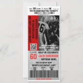 Verjaardag VIP Voetbalticket Sportviering Kaart (Voorkant)