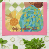  Verjaardag Virgo Zodiac Theedoek (Gevouwen)