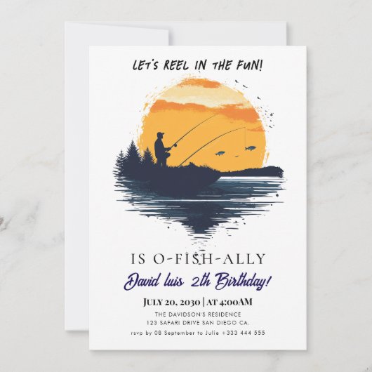 Verjaardag vissen kaart (Voorkant)