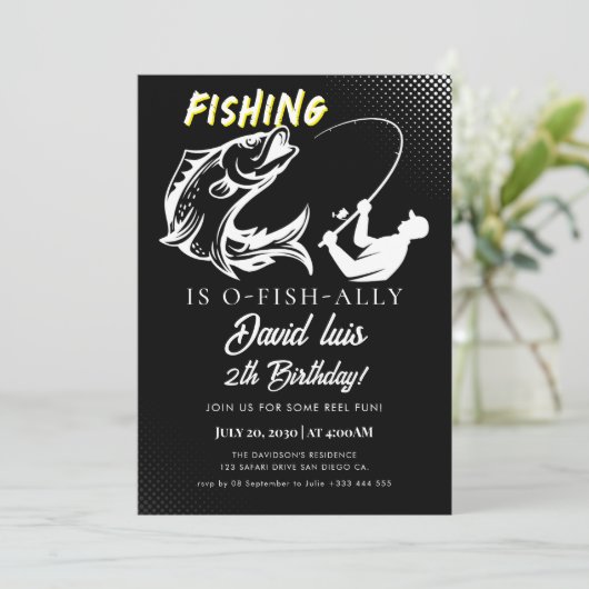 Verjaardag vissen kaart (Staand voorkant)