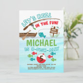 Verjaardag Visvangst Kaart (Staand voorkant)