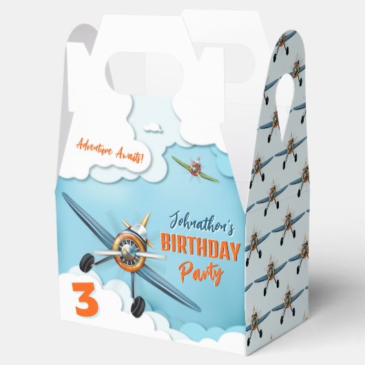 Verjaardag vliegtuigpiloot bedankdoosjes (Geopend)