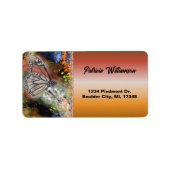 Verjaardag vlinder adres etiket (Voorkant)