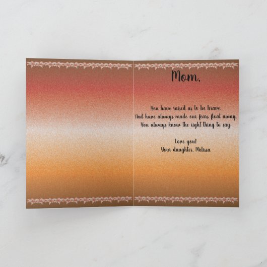 Verjaardag Vlindermoeder Kaart (Binnen)