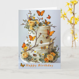 Verjaardag Vlinders Rozen Margrieten Landelijk Kaart
