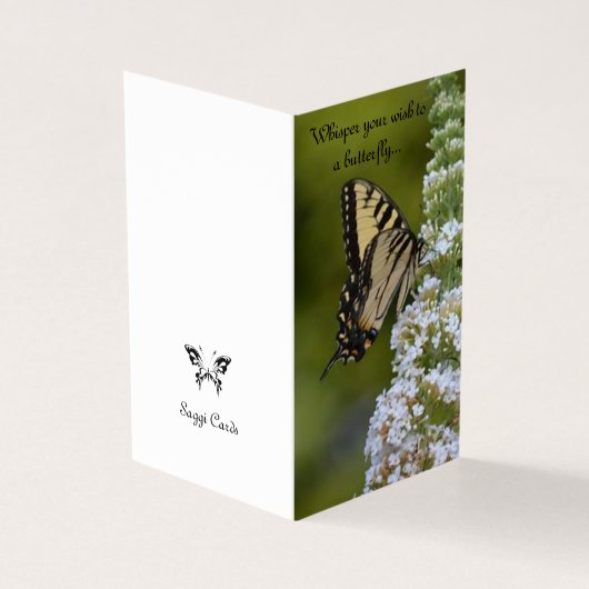 Verjaardag Vlinderwensen Kaart (Buitenkant)