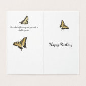 Verjaardag Vlinderwensen Kaart (Binnenkant ongevouwen)