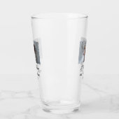Verjaardag voeg naam foto eenvoudige minimale teks glas (Links)