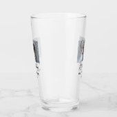 Verjaardag voeg naam foto eenvoudige minimale teks glas (Rechts)