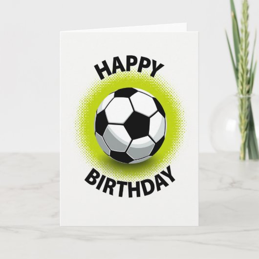 Verjaardag Voetbal Uitbarsting Kaart (Voorkant)