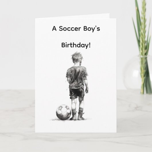 VERJAARDAG VOETBALJONGEN KAART (Voorkant)