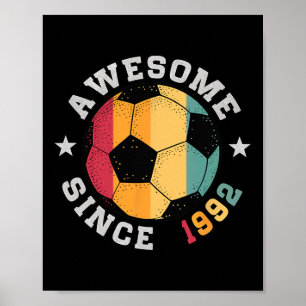 Verjaardag Voetballer 33 Jaar Oud Geweldig Sinds 1 Poster