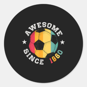 Verjaardag Voetballer 66 Jaar Oud Geweldig Sinds 1 Ronde Sticker