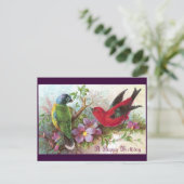 Verjaardag vogels 1800 briefkaart (Staand voorkant)
