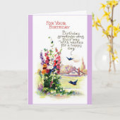  verjaardag - Vogels brengen groeten, Kaart (Gele Bloem)