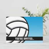 Verjaardag volleyball kaart (Staand voorkant)