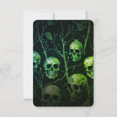 Verjaardag Volwassen Halloween Party Haunted Green Kaart (Achterkant)