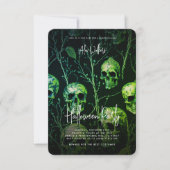 Verjaardag Volwassen Halloween Party Haunted Green Kaart (Voorkant)