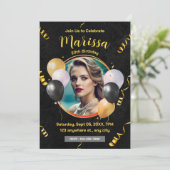 Verjaardag Volwassen Partij Personaliseer Uitnodig Kaart (Staand voorkant)