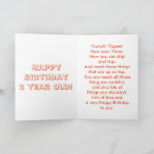 Verjaardag voor 3-jarige met Cartoon Dragon Kaart (Binnen)