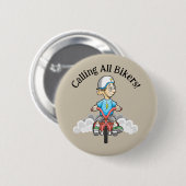 Verjaardag voor alle bikers ronde button 5,7 cm (Voorkant /achterkant)