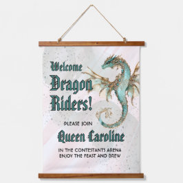Verjaardag voor alle drakenruiters hangend wandkleed