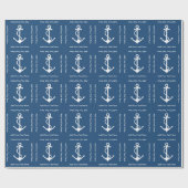 Verjaardag voor anker- en aangepaste tekstverzende cadeaupapier (Vlak)