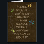 Verjaardag voor Dochter-bloemige glitter op bruin<br><div class="desc">glitterbloemen op gebarsten bruine getextureerde achtergrond voor de verjaardag van Dochter</div>