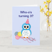 Verjaardag voor Drie Éénjarigen Kaart (Gele Bloem)
