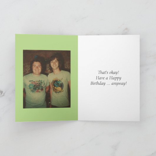 Verjaardag, voor een broer, denk aan de jaren zeve kaart (Binnen)