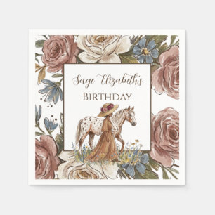 Verjaardag voor een elegante paardenliefhebber servet
